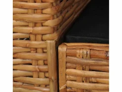 Sillón con cojines ratán natural marrón^vidaxl Hot
