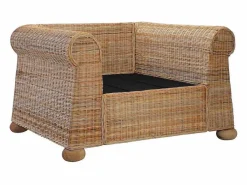 vidaxl Sillón con cojines ratán natural Marru00f3n Sale