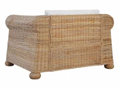 vidaxl Sillón con cojines ratán natural Marru00f3n Sale
