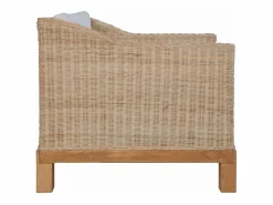 Sillón con cojines ratán natural^vidaxl New