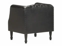 Clicnbuy Sillón De Piel|Sillón con diseño de cubo cuero de cabra auténtico