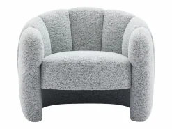 Vente-unique Sillón|Sillón con forma de concha en chenilla color DELIPO