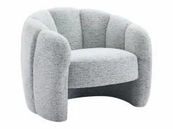 Vente-unique Sillón|Sillón con forma de concha en chenilla color DELIPO