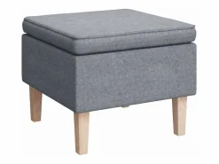 Clicnbuy Sillón con patas mecedoras y taburete de tela claro Gris Discount