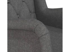 Sillón con patas mecedoras madera caucho terciopelo oscuro^vidaxl Outlet