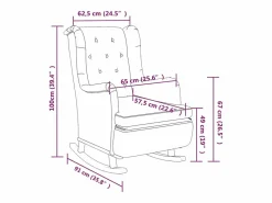 Clicnbuy Sillón Balancín|Sillón con patas mecedoras madera maciza caucho tela claro