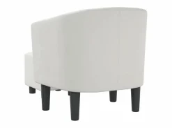 vidaxl Sillón Estilo Cabriolet|Sillón con taburete cuero sintético