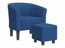 Sillón con taburete tela^Clicnbuy Clearance
