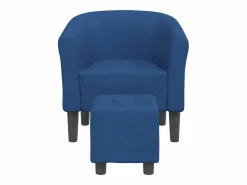 Sillón con taburete tela^Clicnbuy Clearance
