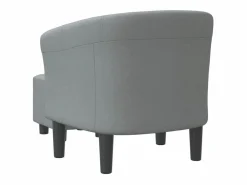 Sillón con taburete tela claro^Clicnbuy New