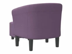 Sillón con taburete tela morado^Clicnbuy Discount