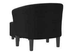Sillón con taburete tela negra^vidaxl Discount