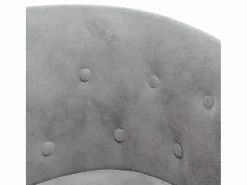 Clicnbuy Sillón con taburete terciopelo claro Gris Hot