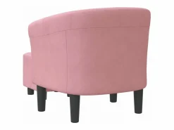 Clicnbuy Sillón con taburete terciopelo Rosa Best