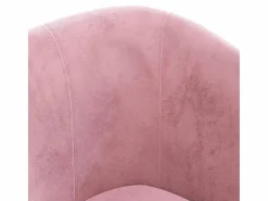 Clicnbuy Sillón con taburete terciopelo Rosa Best