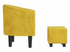 vidaxl Sillón Estilo Cabriolet|Sillón con taburete terciopelo