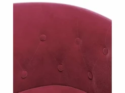 Clicnbuy Sillón con taburete terciopelo tinto Rojo Hot