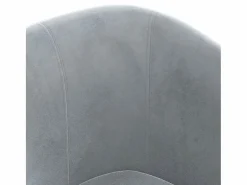 Clicnbuy Sillón con taburete terciopelo oscuro Gris Discount