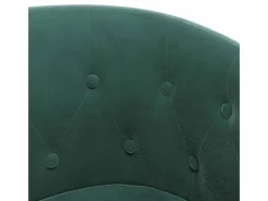 vidaxl Sillón con taburete terciopelo oscuro Verde Clearance
