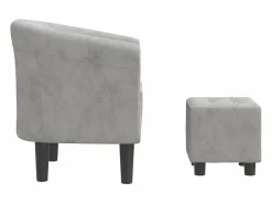 vidaxl Sillón Estilo Cabriolet|Sillón con taburete terciopelo