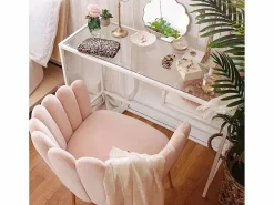 Sillón concha butaca diseño moderno terciopelo patas doradas Calicis -^AHD Sale