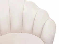 Vente-unique Sillón|Sillón concha de terciopelo color con patas de metal LALEA