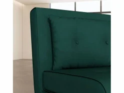 Sillón convertible 3 en 1 con cojín, tejido de terciopelo, patas de acero, oscuro (77x88x83cm)^ Clearance