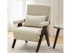 Hauss Spole Sillón Cama|Sillón convertible 3 en 1 con soporte lumbar y respaldo regulable en 6 posiciones, + madera oscura