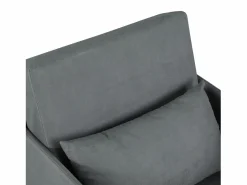 Sillón convertible en cama, 2 bolsillos de almacenamiento, estructura de metal, poliéster, (70x76x77 cm) Gris Online