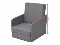 Clicnbuy Sillón Cama|Sillón convertible en cama tela claro