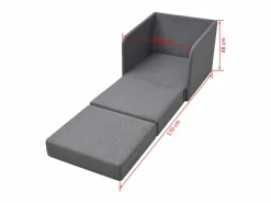 Clicnbuy Sillón Cama|Sillón convertible en cama tela claro
