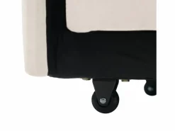 DripeX Sillón convertible, en terciopelo, con soporte de copa y soporte telefónico, 75/167x83x76cm, Beige Discount