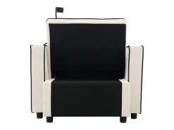 DripeX Sillón convertible, en terciopelo, con soporte de copa y soporte telefónico, 75/167x83x76cm, Beige Discount