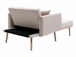 Hauss Spole Sillón Cama|Sillón convertible en terciopelo con respaldo regulable en 3 posiciones 165x90x77cm