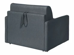 Vente-unique Sillón convertible express en tela - Cama de 100 cm - Colchón 14 cm - CALIFE Gris New