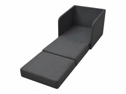 Sillón convertible tela gris oscuro SHL7334 Gris antracita New