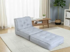 Vente-unique Sillón Cama|Sillón convertible tipo butaca en tejido con reposapiés ZONIRA