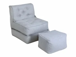 Vente-unique Sillón Cama|Sillón convertible tipo butaca en tejido con reposapiés ZONIRA