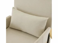 KOMHTOM Sillón convertible tres en uno con función de cama, equipado con una bandeja de madera, Beige Discount