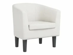 vidaxl Sillón cuero sintético Blanco Discount