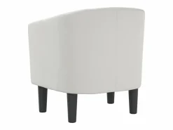 vidaxl Sillón cuero sintético Blanco Discount