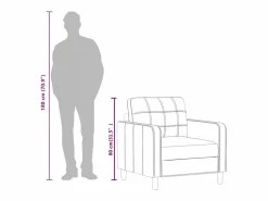 Sillón cuero sintético 60 cm^vidaxl Discount