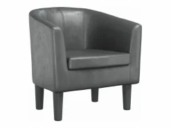 vidaxl Sillón cuero sintético Gris Best