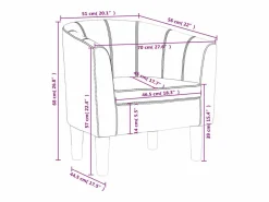 vidaxl Sillón cuero sintético Gris Best
