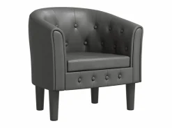 Clicnbuy Sillón cuero sintético Gris Best