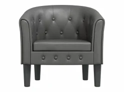 Clicnbuy Sillón cuero sintético Gris Best