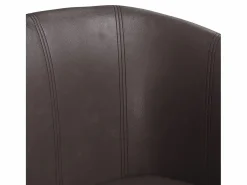 Clicnbuy Sillón Estilo Cabriolet|Sillón cuero sintético marrón