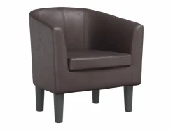 vidaxl Sillón cuero sintético marrón Marru00f3n Online