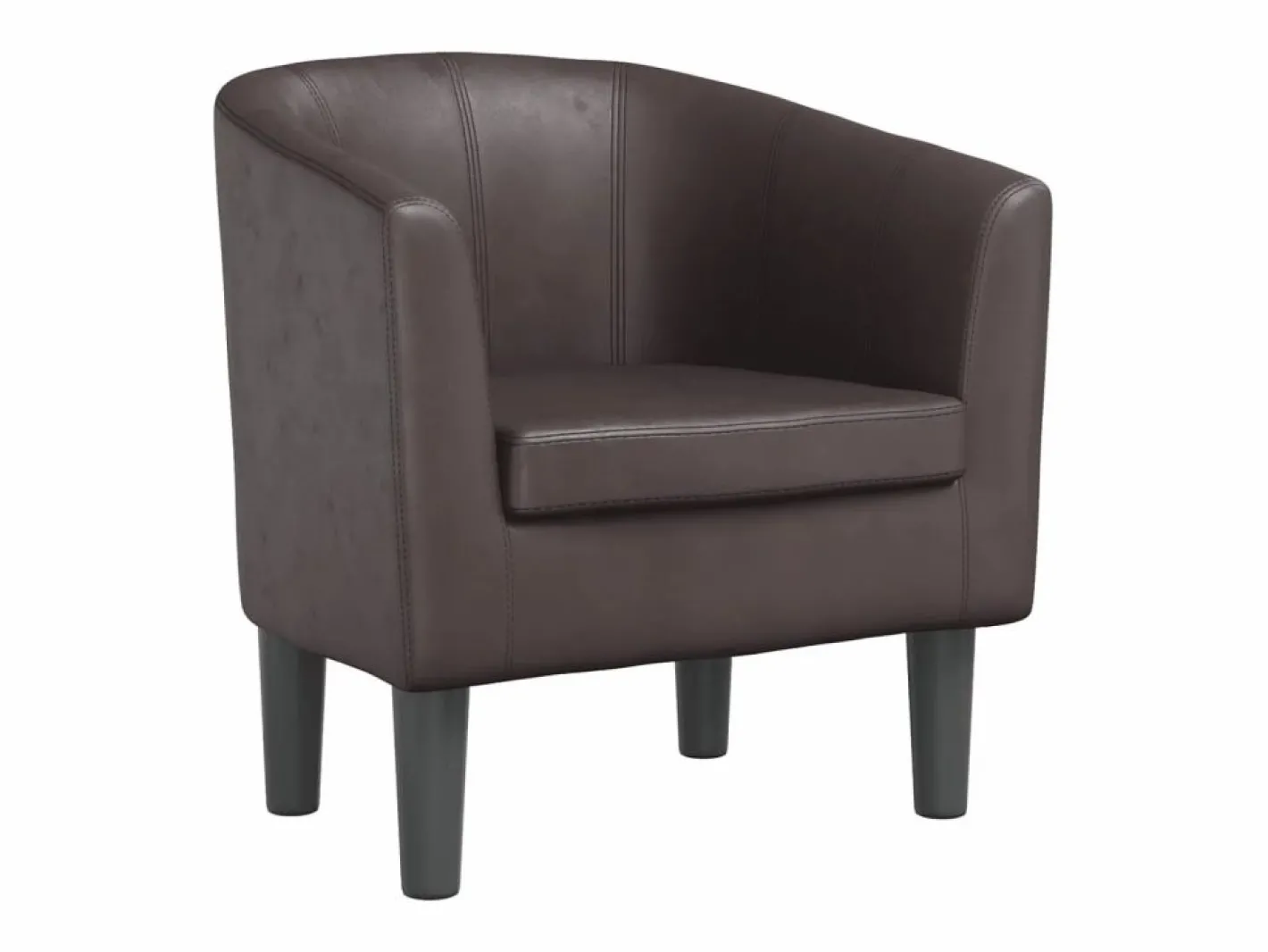 vidaxl Sillón cuero sintético marrón Marru00f3n Online