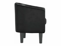 vidaxl Sillón cuero sintético Negro